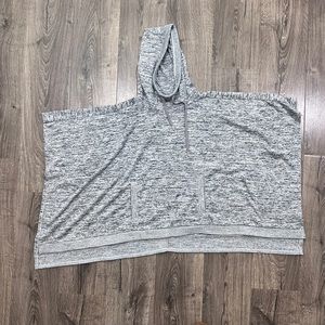 Athleta Blissful Poncho Gray Hoodie